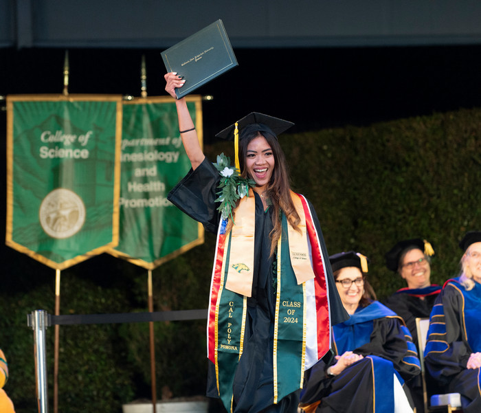 student at commencement