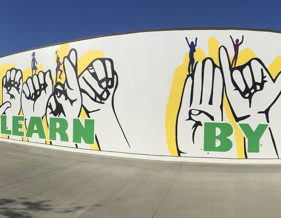 Learn by Doing Sign Language Mural